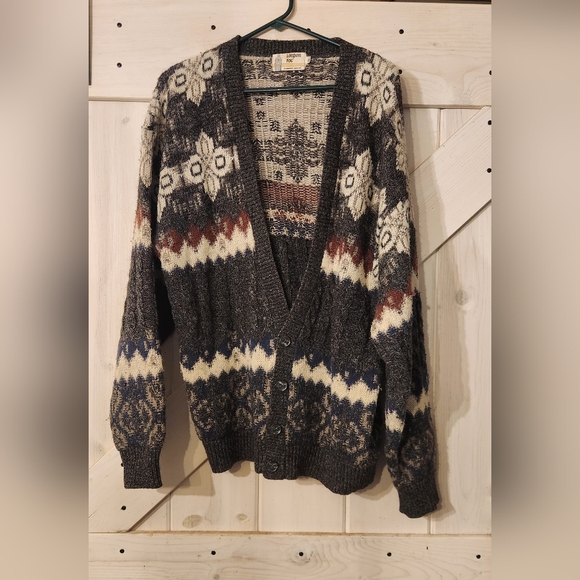 Vintage London Fog Textured Knit Sweater Cardigan. 4 Button. Size XL - Picture 1 of 3